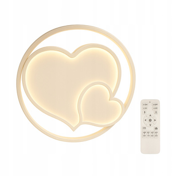 Romantyczna LED lampa ścienna w kształcie serca 3 barwy pilot ściemniana