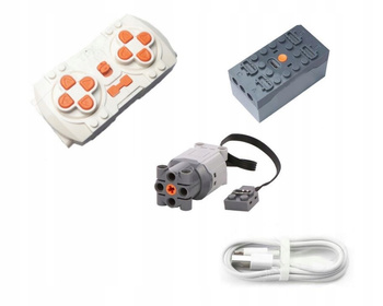 Moduł sterowania pilot akumulator kabel USB 1 silnik zamiennik Technic