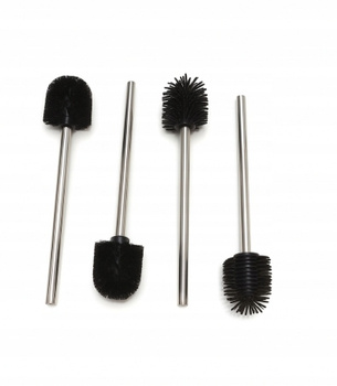 Zestaw 4 szczotek do WC z różnymi końcówkami silikonowe i tradycyjne włosie