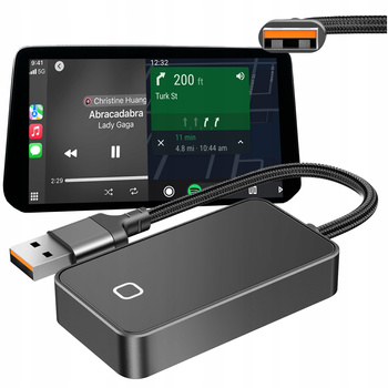 BEZPRZEWODOWY ADAPTER MODUŁ CARPLAY ANDROID AUTO WIFI BLUETOOTH 2w1