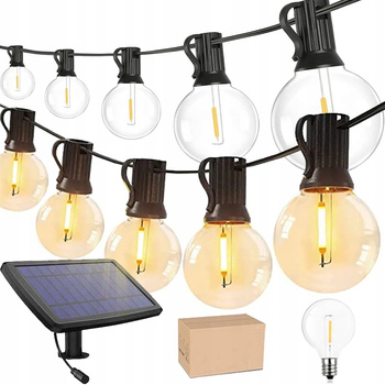 Girlanda ogrodowa na balkon taras lampki solarne 10M 10 żarówek LED
