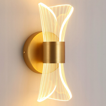 LAMPA ŚCIENNA LED MODEL Y2 | 2-3W | ZŁOTA | 3 BARWY ŚWIATŁA