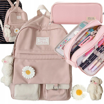 PLECAK SZKOLNY DLA DZIEWCZYNKI DUŻY A4 MODNY TORNISTER MŁODZIEŻOWY+PIÓRNIK